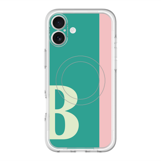スリムプロテクションプレミアムケース with MagSafe［ オリジナル - initial color line - B green ］