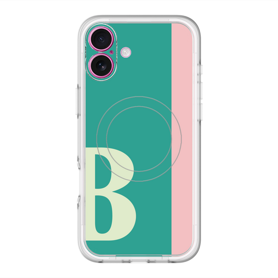 スリムプロテクションプレミアムケース with MagSafe［ オリジナル - initial color line - B green ］
