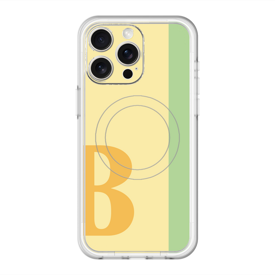 スリムプロテクションプレミアムケース with MagSafe［ オリジナル - initial color line - B yellow ］