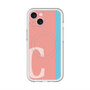 スリムプロテクションプレミアムケース with MagSafe［ オリジナル - initial color line - C pink ］