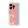 スリムプロテクションプレミアムケース with MagSafe［ オリジナル - initial color line - C pink ］