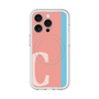 スリムプロテクションプレミアムケース with MagSafe［ オリジナル - initial color line - C pink ］