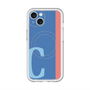 スリムプロテクションプレミアムケース with MagSafe［ オリジナル - initial color line - C blue ］