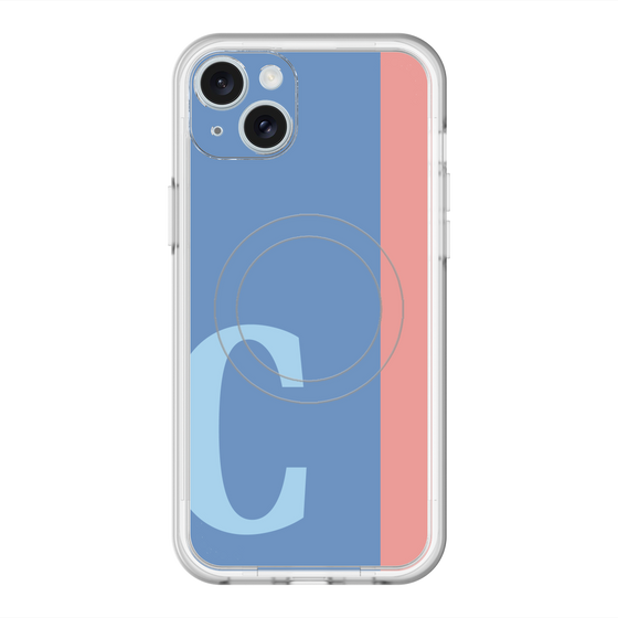 スリムプロテクションプレミアムケース with MagSafe［ オリジナル - initial color line - C blue ］