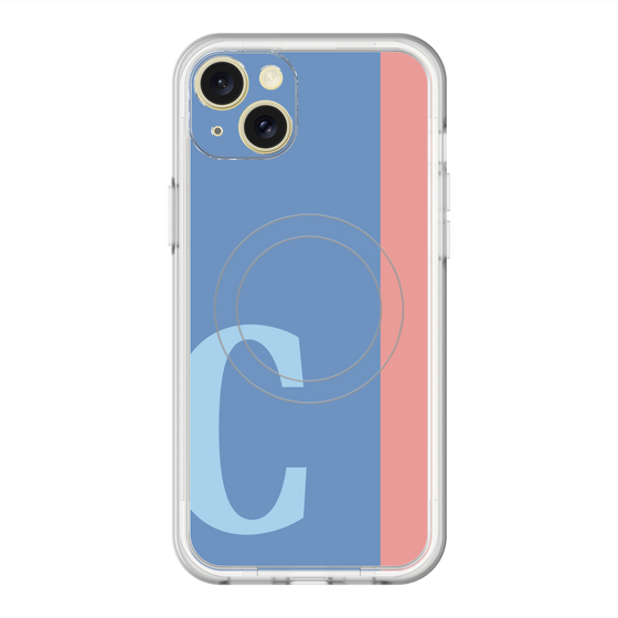 スリムプロテクションプレミアムケース with MagSafe［ オリジナル - initial color line - C blue ］