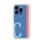 スリムプロテクションプレミアムケース with MagSafe［ オリジナル - initial color line - C blue ］