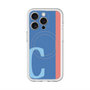 スリムプロテクションプレミアムケース with MagSafe［ オリジナル - initial color line - C blue ］