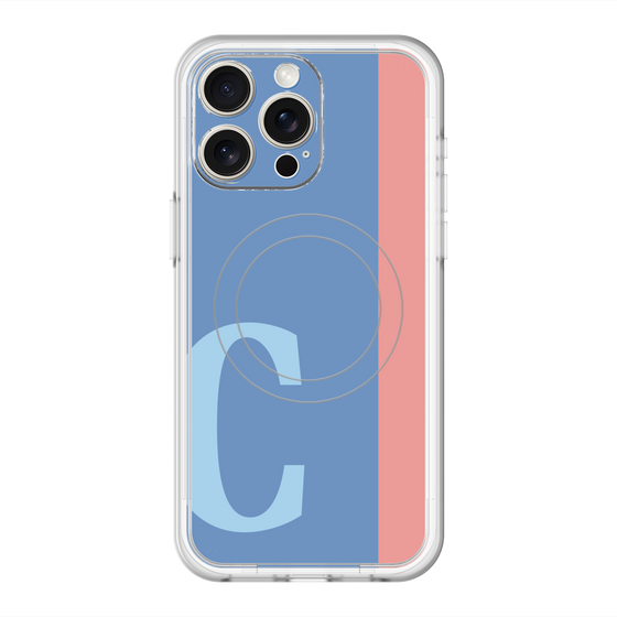 スリムプロテクションプレミアムケース with MagSafe［ オリジナル - initial color line - C blue ］