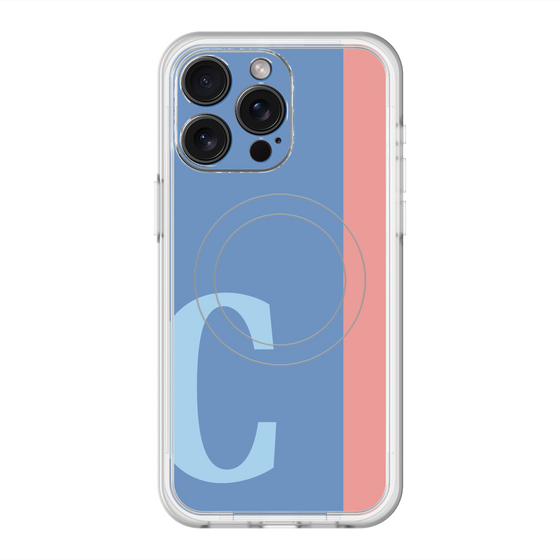 スリムプロテクションプレミアムケース with MagSafe［ オリジナル - initial color line - C blue ］