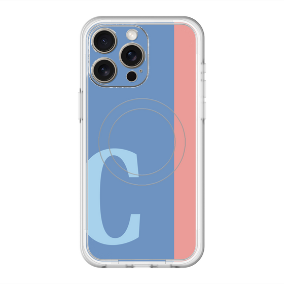 スリムプロテクションプレミアムケース with MagSafe［ オリジナル - initial color line - C blue ］