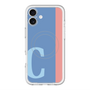 スリムプロテクションプレミアムケース with MagSafe［ オリジナル - initial color line - C blue ］