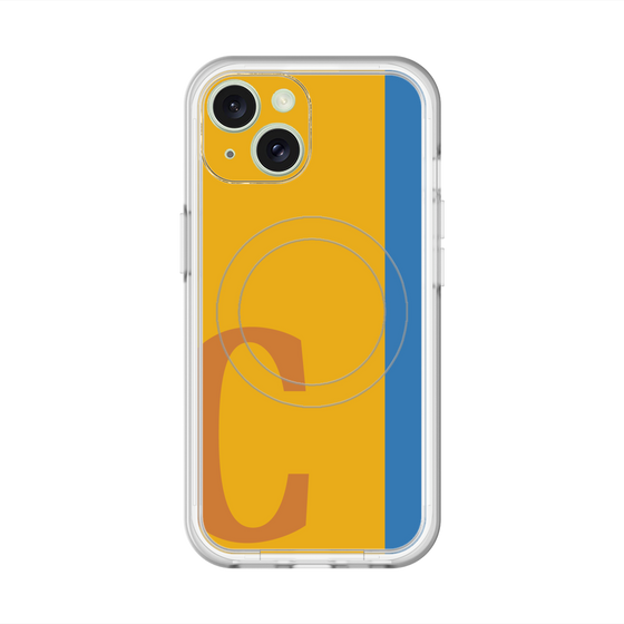 スリムプロテクションプレミアムケース with MagSafe［ オリジナル - initial color line - C orange ］