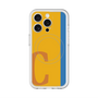 スリムプロテクションプレミアムケース with MagSafe［ オリジナル - initial color line - C orange ］