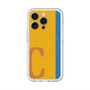 スリムプロテクションプレミアムケース with MagSafe［ オリジナル - initial color line - C orange ］