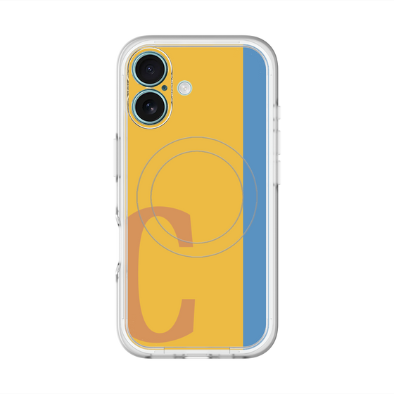スリムプロテクションプレミアムケース with MagSafe［ オリジナル - initial color line - C orange ］