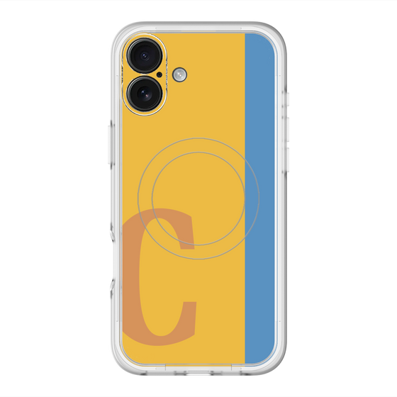 スリムプロテクションプレミアムケース with MagSafe［ オリジナル - initial color line - C orange ］