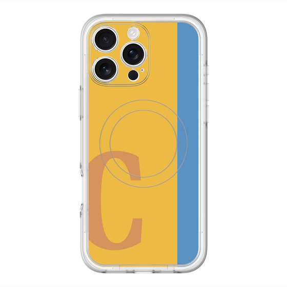 スリムプロテクションプレミアムケース with MagSafe［ オリジナル - initial color line - C orange ］