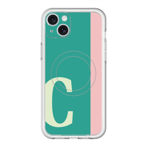 スリムプロテクションプレミアムケース with MagSafe［ オリジナル - initial color line - C green ］