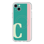 スリムプロテクションプレミアムケース with MagSafe［ オリジナル - initial color line - C green ］