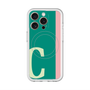 スリムプロテクションプレミアムケース with MagSafe［ オリジナル - initial color line - C green ］