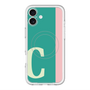 スリムプロテクションプレミアムケース with MagSafe［ オリジナル - initial color line - C green ］