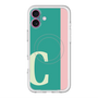 スリムプロテクションプレミアムケース with MagSafe［ オリジナル - initial color line - C green ］