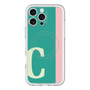 スリムプロテクションプレミアムケース with MagSafe［ オリジナル - initial color line - C green ］