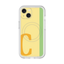 スリムプロテクションプレミアムケース with MagSafe［ オリジナル - initial color line - C yellow ］