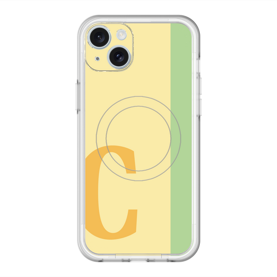 スリムプロテクションプレミアムケース with MagSafe［ オリジナル - initial color line - C yellow ］
