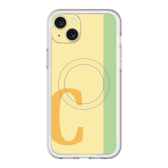 スリムプロテクションプレミアムケース with MagSafe［ オリジナル - initial color line - C yellow ］