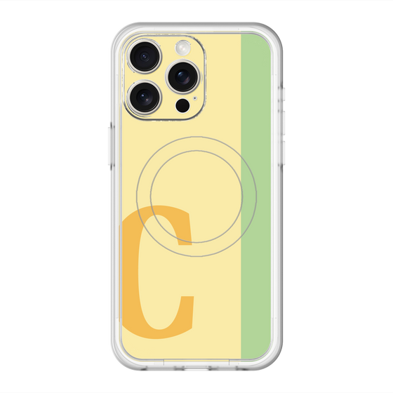 スリムプロテクションプレミアムケース with MagSafe［ オリジナル - initial color line - C yellow ］