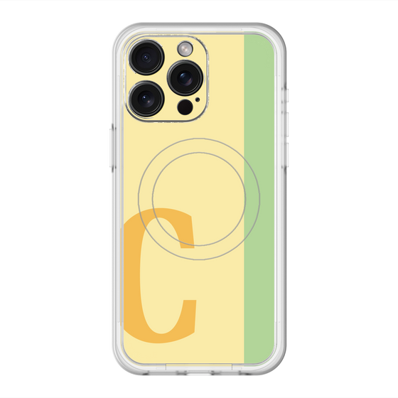スリムプロテクションプレミアムケース with MagSafe［ オリジナル - initial color line - C yellow ］