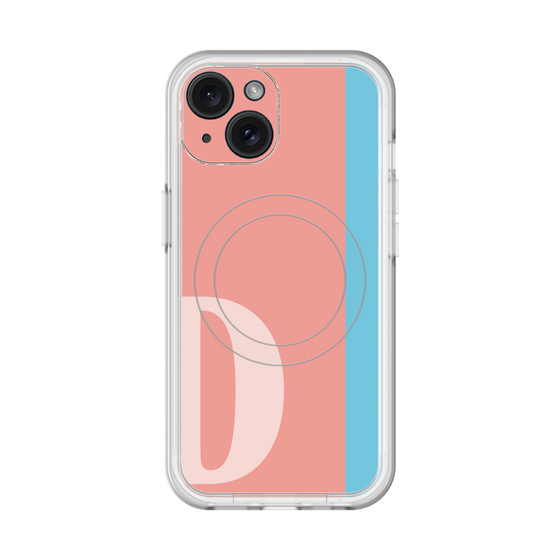 スリムプロテクションプレミアムケース with MagSafe［ オリジナル - initial color line - D pink ］