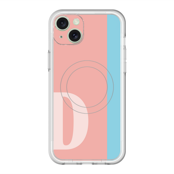 スリムプロテクションプレミアムケース with MagSafe［ オリジナル - initial color line - D pink ］