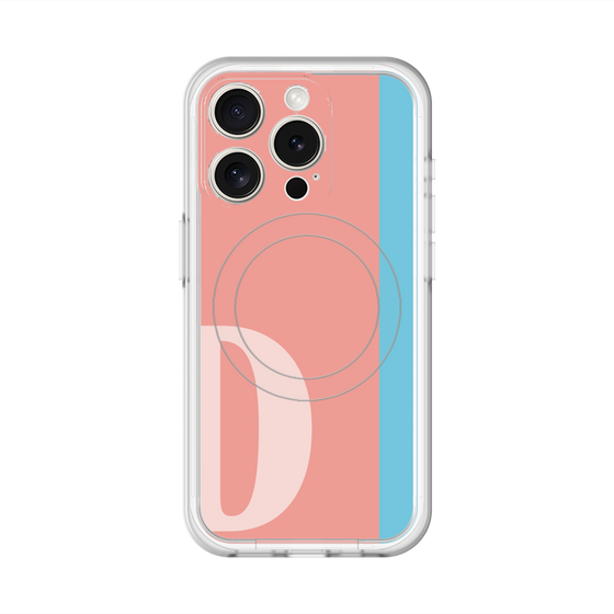 スリムプロテクションプレミアムケース with MagSafe［ オリジナル - initial color line - D pink ］