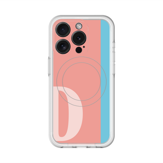 スリムプロテクションプレミアムケース with MagSafe［ オリジナル - initial color line - D pink ］