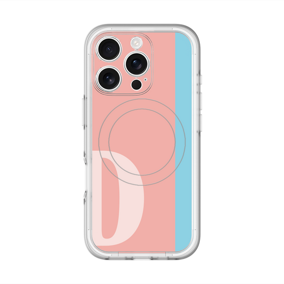 スリムプロテクションプレミアムケース with MagSafe［ オリジナル - initial color line - D pink ］