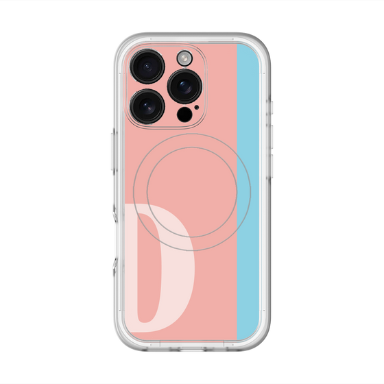 スリムプロテクションプレミアムケース with MagSafe［ オリジナル - initial color line - D pink ］