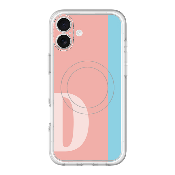 スリムプロテクションプレミアムケース with MagSafe［ オリジナル - initial color line - D pink ］