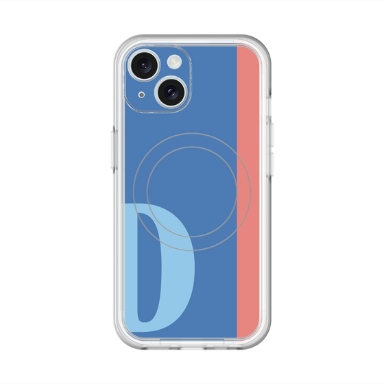 スリムプロテクションプレミアムケース with MagSafe［ オリジナル - initial color line - D blue ］