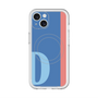 スリムプロテクションプレミアムケース with MagSafe［ オリジナル - initial color line - D blue ］