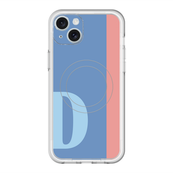 スリムプロテクションプレミアムケース with MagSafe［ オリジナル - initial color line - D blue ］