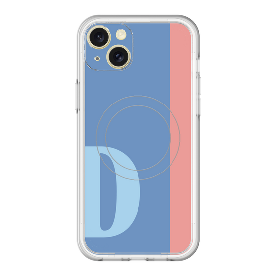 スリムプロテクションプレミアムケース with MagSafe［ オリジナル - initial color line - D blue ］