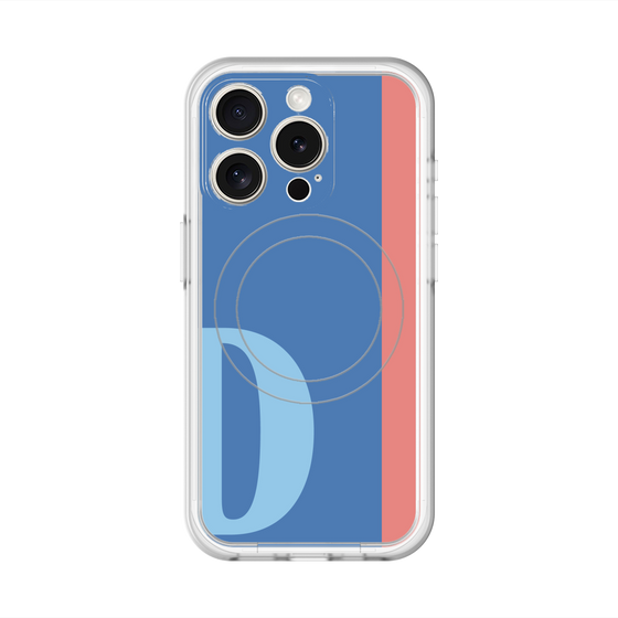 スリムプロテクションプレミアムケース with MagSafe［ オリジナル - initial color line - D blue ］