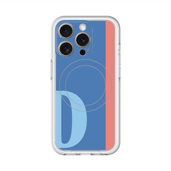 スリムプロテクションプレミアムケース with MagSafe［ オリジナル - initial color line - D blue ］