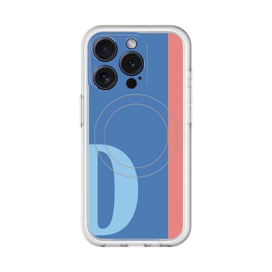 スリムプロテクションプレミアムケース with MagSafe［ オリジナル - initial color line - D blue ］