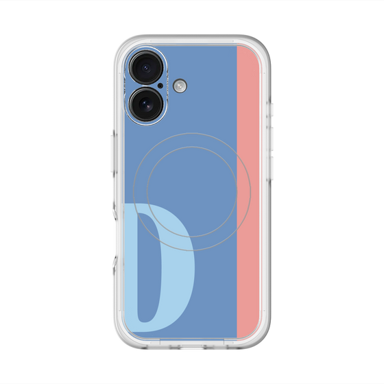 スリムプロテクションプレミアムケース with MagSafe［ オリジナル - initial color line - D blue ］