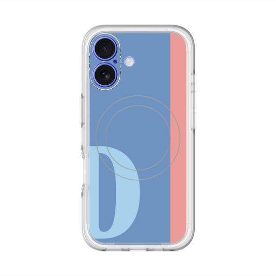 スリムプロテクションプレミアムケース with MagSafe［ オリジナル - initial color line - D blue ］