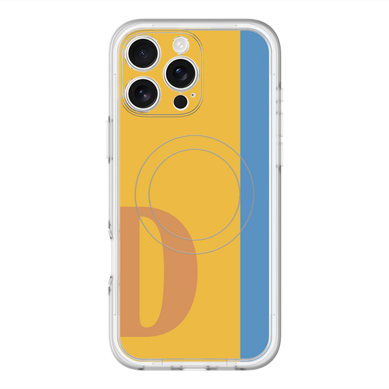 スリムプロテクションプレミアムケース with MagSafe［ オリジナル - initial color line - D orange ］