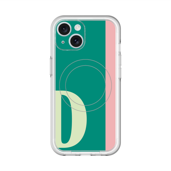 スリムプロテクションプレミアムケース with MagSafe［ オリジナル - initial color line - D green ］